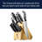 HENCKELS Statement 12-Piece Kitchen Knife Set with Block, Chefs Knife, Steak Knife, Bread Knife, Steak Knives, Kitchen Knife Sharpener, Light Brown