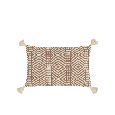 Adaija Cream Square Throw Cushion