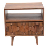 1 - Drawer Solid Wood Nightstand