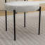 3-Piece Round Dining Set, Trestle Dining Table With 2 Boucle Chairs-114251763