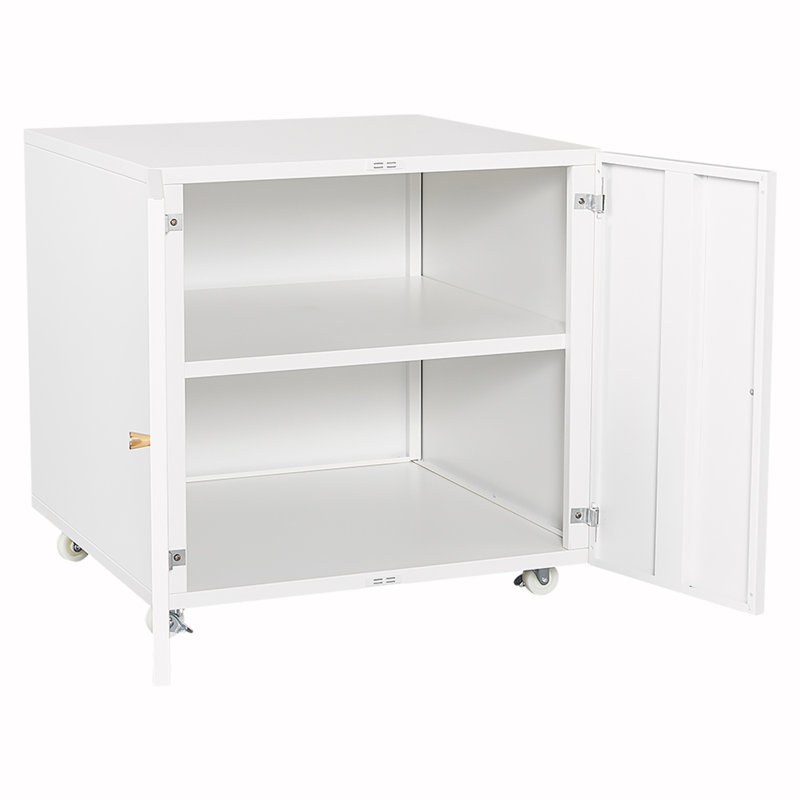 Armoire de rangement à 1 tablette de 23,62 po de large Meliame, classeur, classeurs à 2 tiroirs, classeur blanc, Blanc