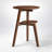 Solid Wood 2-Tier Round Side Table with Storage Shelf