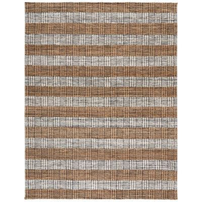 Natural Fiber Hand Woven Jacquard Performance Striped Indoor Rug