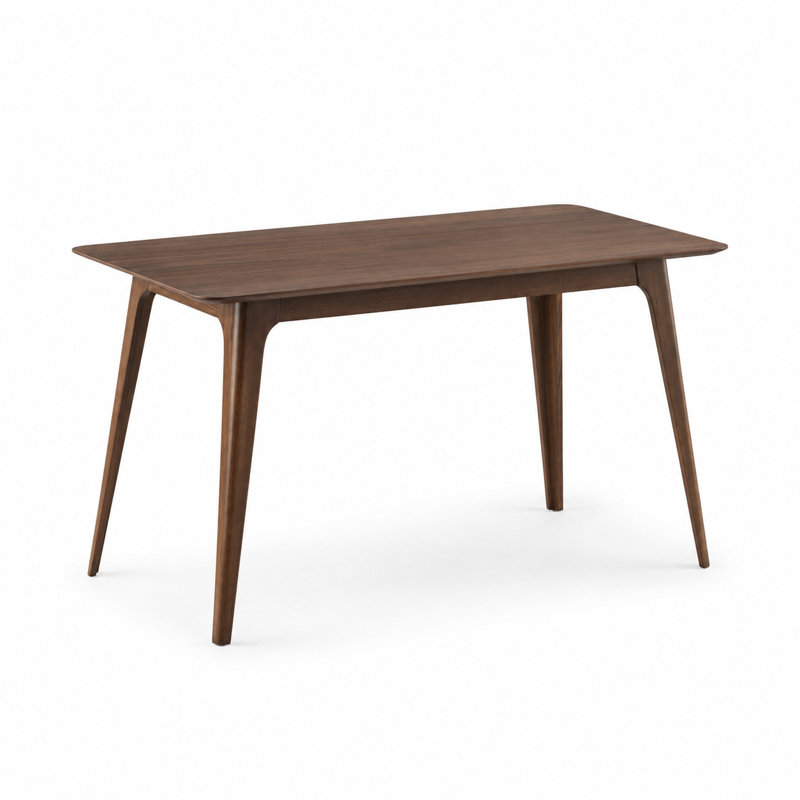 Table de salle à manger moderne Donahoe 47,2 po avec pieds en bois d'hévéa
