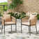 2 Person Patio Bistro Set with Removable Cushion