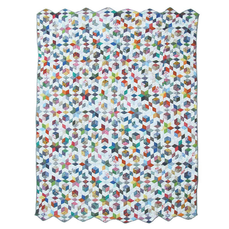 Granma's Memories Farmhouse / Country Cotton Geometric Shapes Quilt, Twin