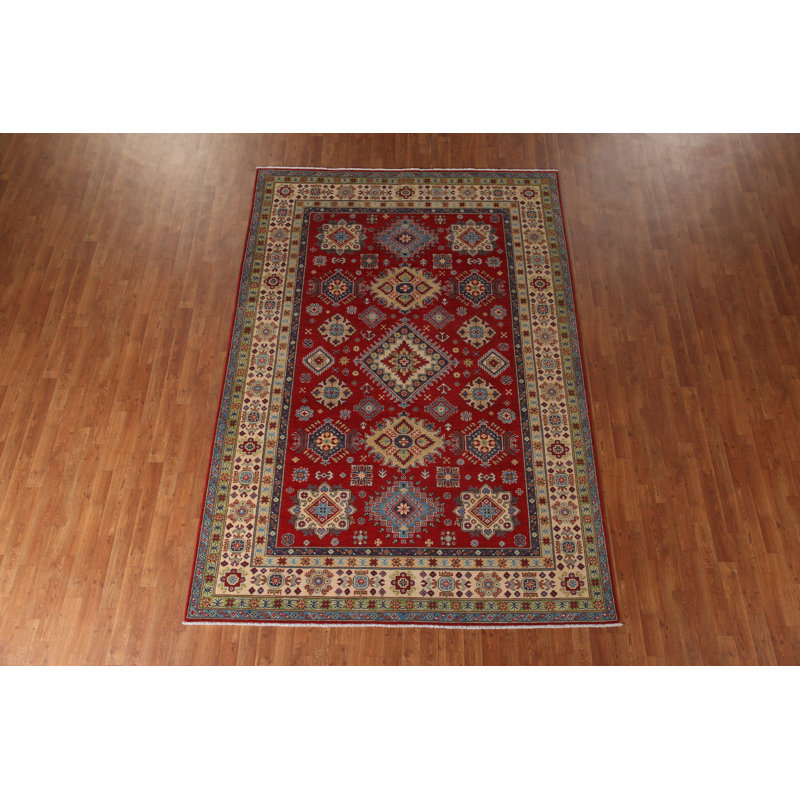 Red Kazak Oriental Area Rug