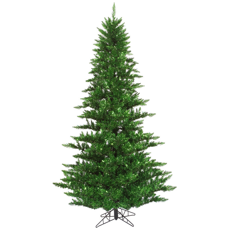 Green Tinsel Fir Artificial Christmas Tree, 9' H