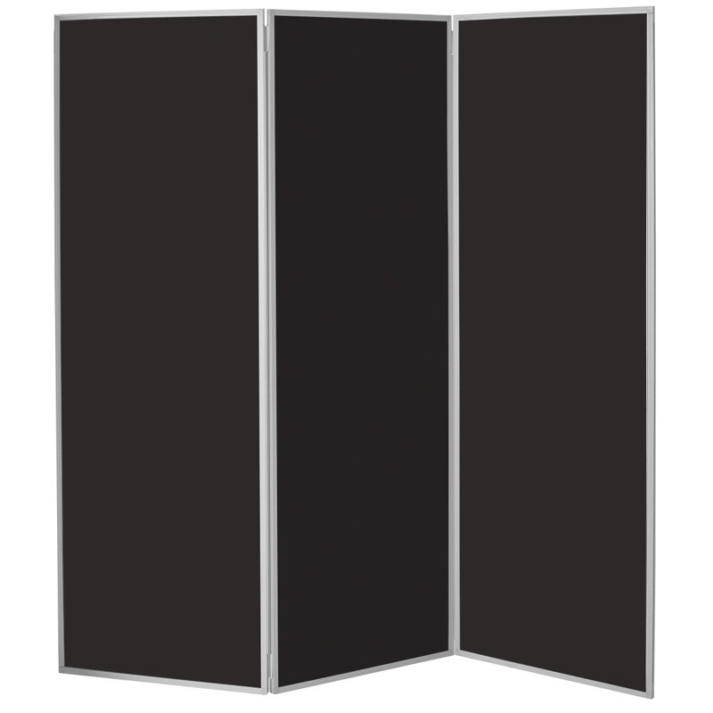  Light Free-Standing Bulletin Board 180cm H x 180cm W, Black, Grey