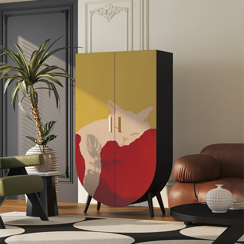 Garde-robe française pour chambre à coucher de style crème