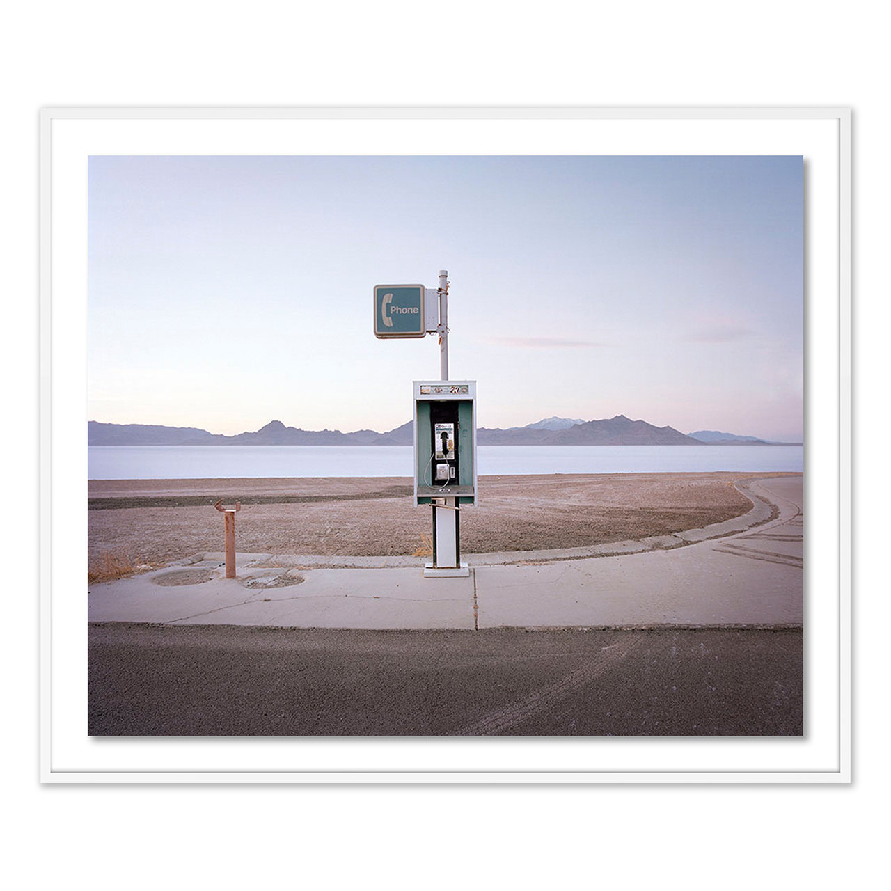 Ryann Ford "Bonneville Pay Phone" Print, White, 50" H x 60" W x 2.5" D