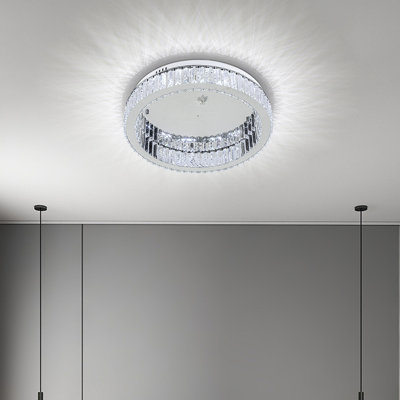 Crystal LED Semi Flush Mount