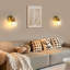 Modern Minimalist 19Cm Gold Base Glass Wall Sconce
