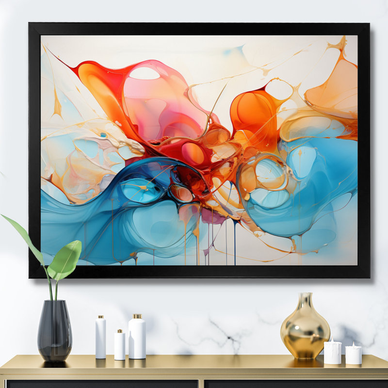Collage symphonie III sur toile, H 34 po x l 44 po x P 1,5 po, Cadre photo noir