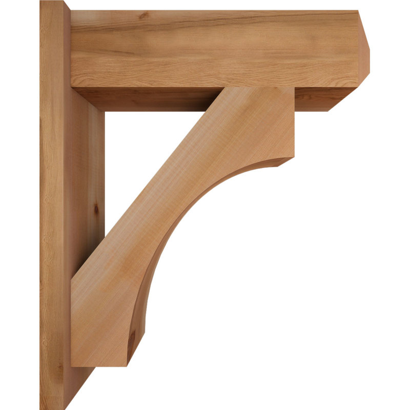 Persienne en bois rustique Westlake Craftsman, P 24 po x H 28 po, Cèdre rouge occidental l 7 1/2 po (lisse)