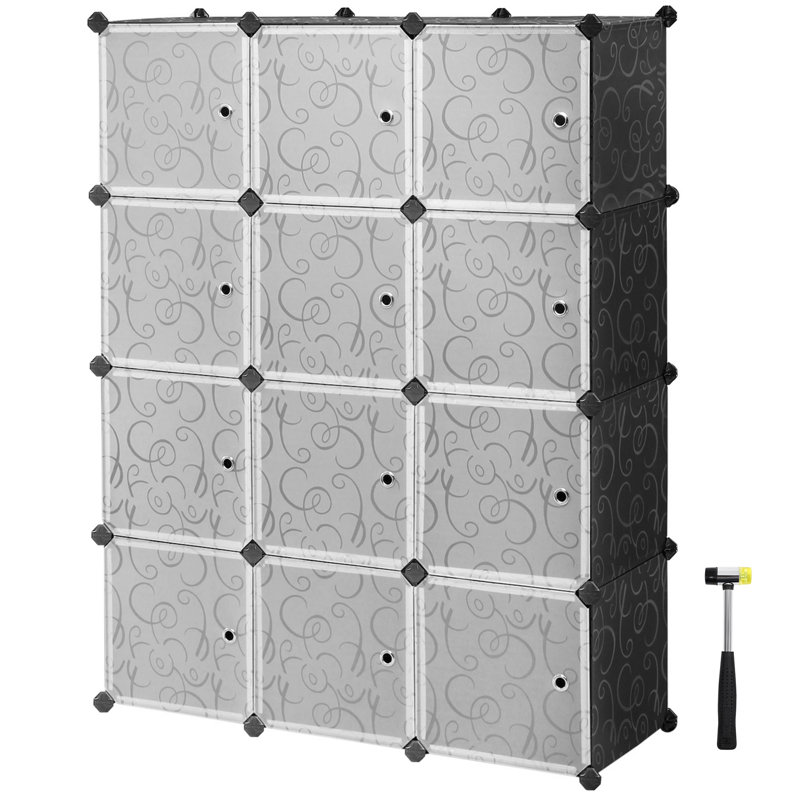 12 Pair Stackable Shoe Storage Cabinet