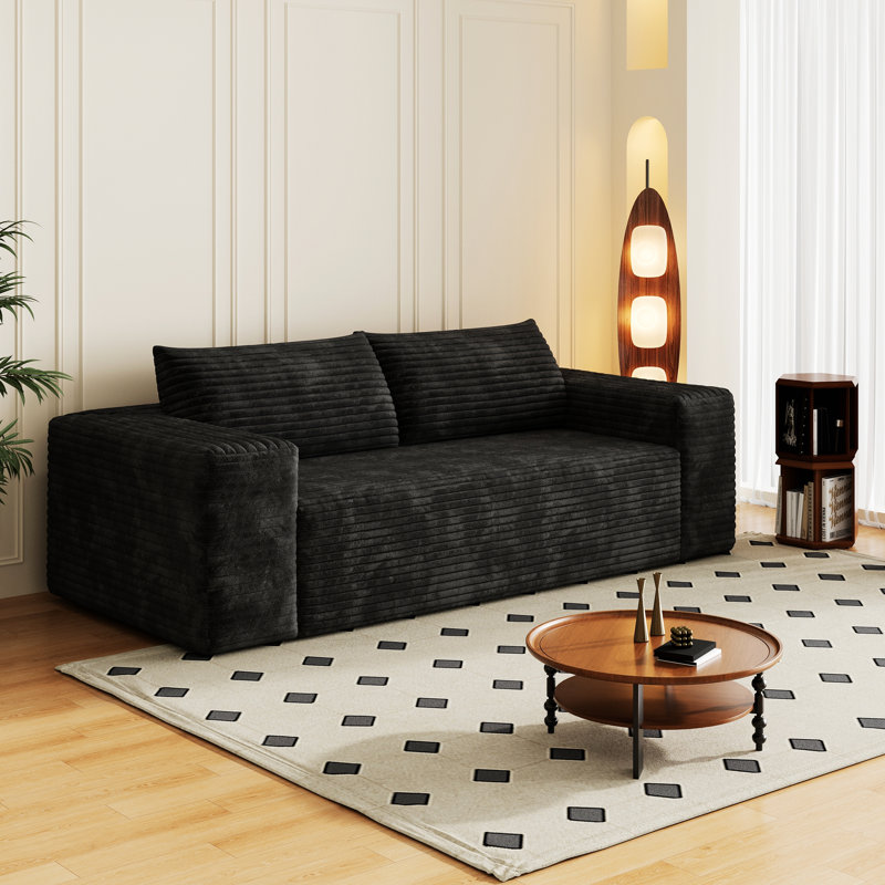 Causeuse pour salon et chambre à coucher, Noir