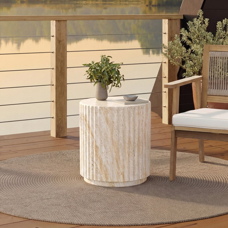 Table de bout cylindrique MgO, Jaune
