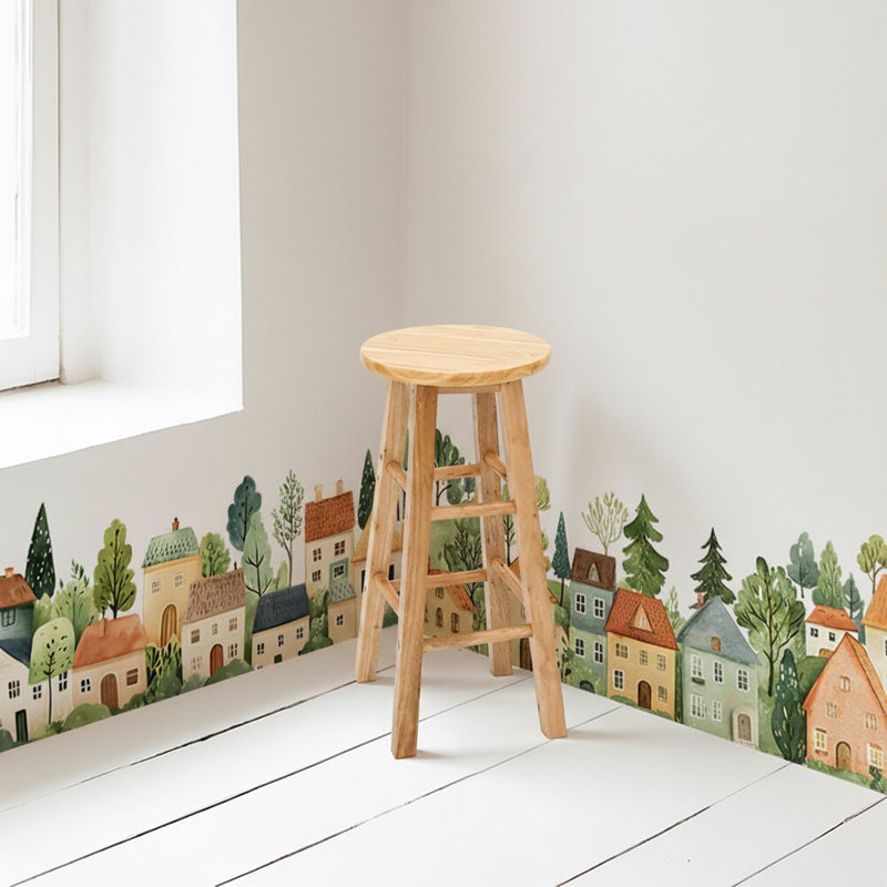 Counter Stool with Solid Wood Frame