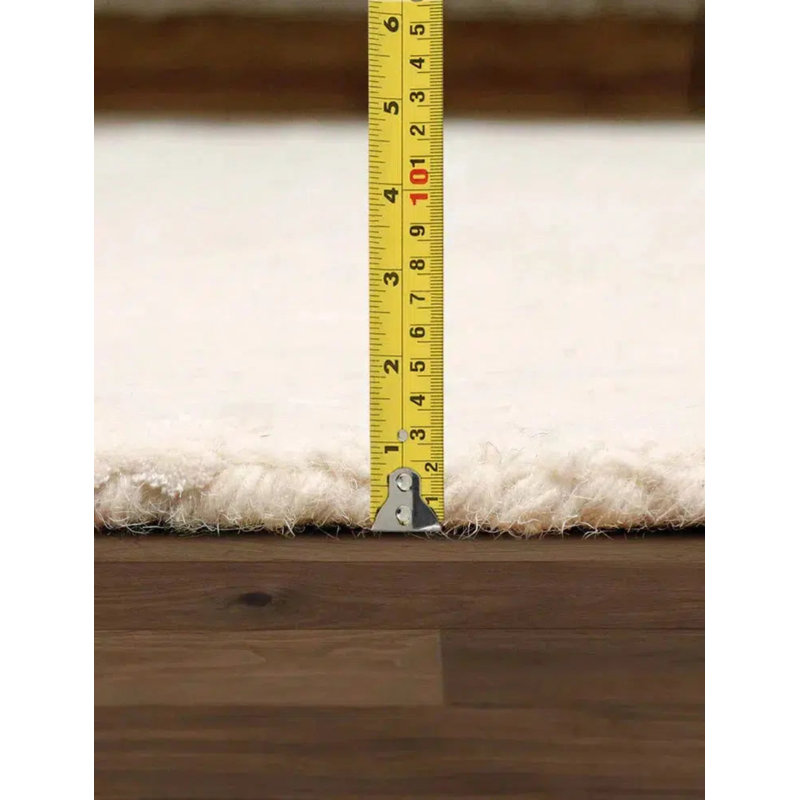 Geometric Area Rug in Ivory, Rectangle 7'9" x 9'9"