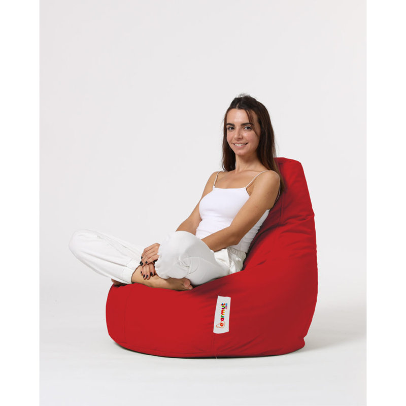 Fauteuil à billes et chaise longue standard pour l'extérieur, 100 % polyester rouge