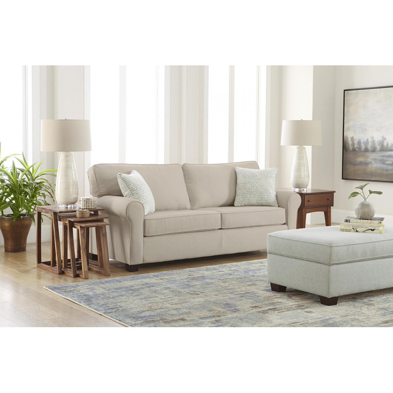 Shannon Upholstered 76'' Sofa, Honey Birch, Mocha-20226