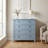 Pastel 4-Drawer Dresser with Silver Shell Handles, Modern Cottage Storage Cabinet in Sky Blue, Morandi Pink, or Mint Green-860844867