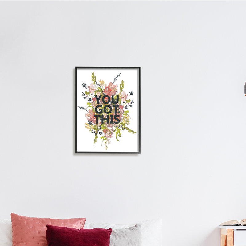" You Got This ", 30" H x 24" W, Midnight Black Framed Giclee
