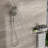 Multi Function Shower System In Brushed Nickel With 4.7" Showerhead, 7 Hand Shower, Adjustable Bar Rain & Arm-127368570