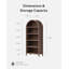 Vitrine de rangement ouverte à 5 niveaux avec bibliothèque à 5 niveaux H 70,9 po x l 30,7 po avec 5 tablettes pour le bureau à domicile, la chambre à coucher et le salon-119304226-132220229