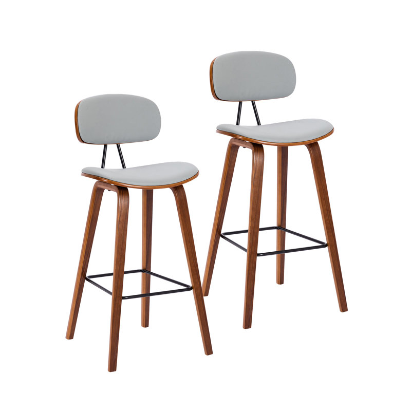 Tabouret de bar 28,74 po Parkville, Polyuréthane gris