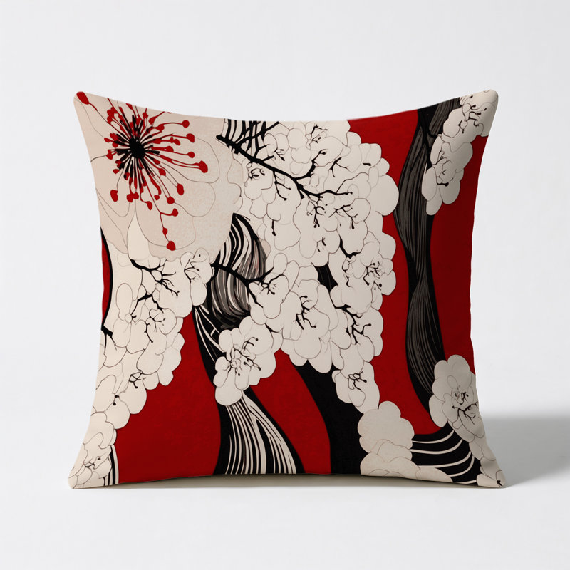Sakura Indoor And Outdoor Pillow, Square 20"