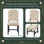 Ensemble de chaises de salle à manger de style rétro avec 4 chaises rembourrées (espresso)