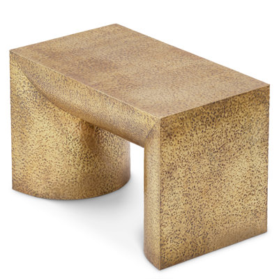 Side Table Drayton Hammered Vintage Brass Finish