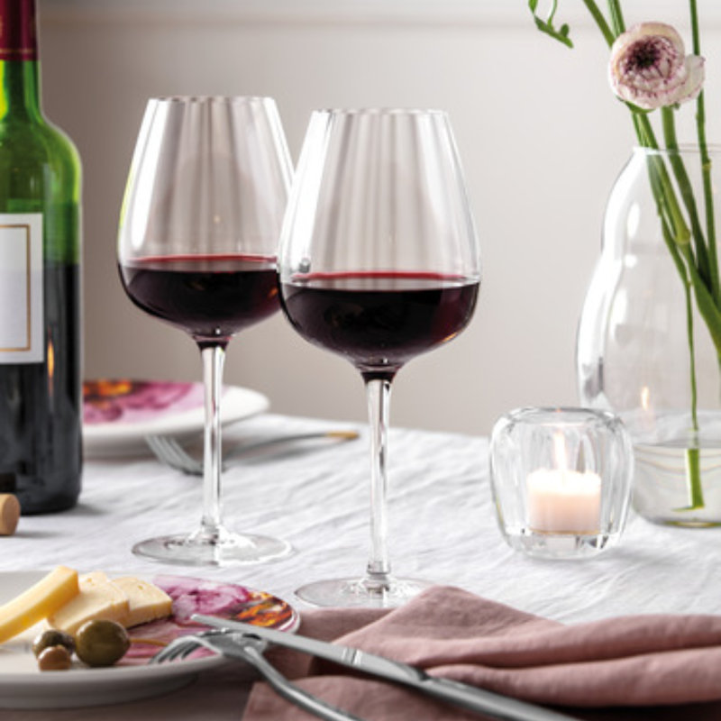 Verre à vin Villeroy & Boch Rose Garden Collection, lot de 4, 6,75 oz, verre cristal, transparent