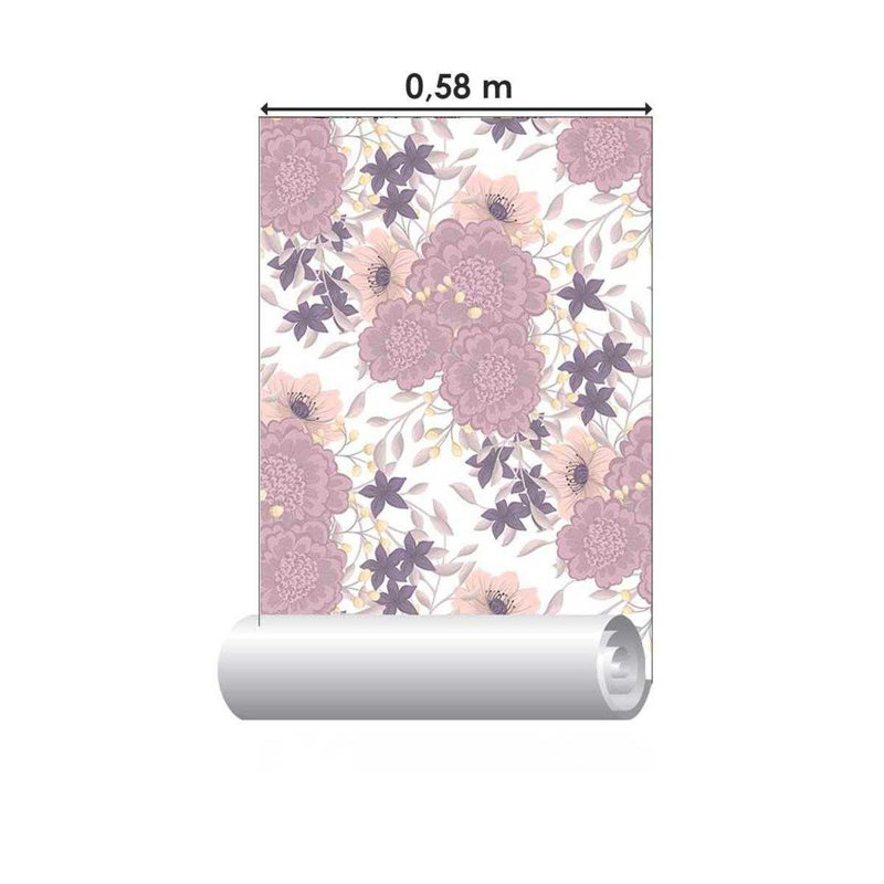 Rouleau de papier peint adhésif lisse L 126 po x l 24 po Ajeem