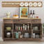 53" Large Sideboard Cabinet, 4 Doors & 3 Drawers, Rustic Brown