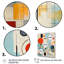 Rétro abstrait bleu sur bleu Mid-Century abstrait sur toile-112490842-112490845