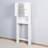 Bathroom Cabinet For Over Toilet - Spacious, Adjustable Shelf, White, 24.09x7.69x66.2 Inch White Organizer Stylish,