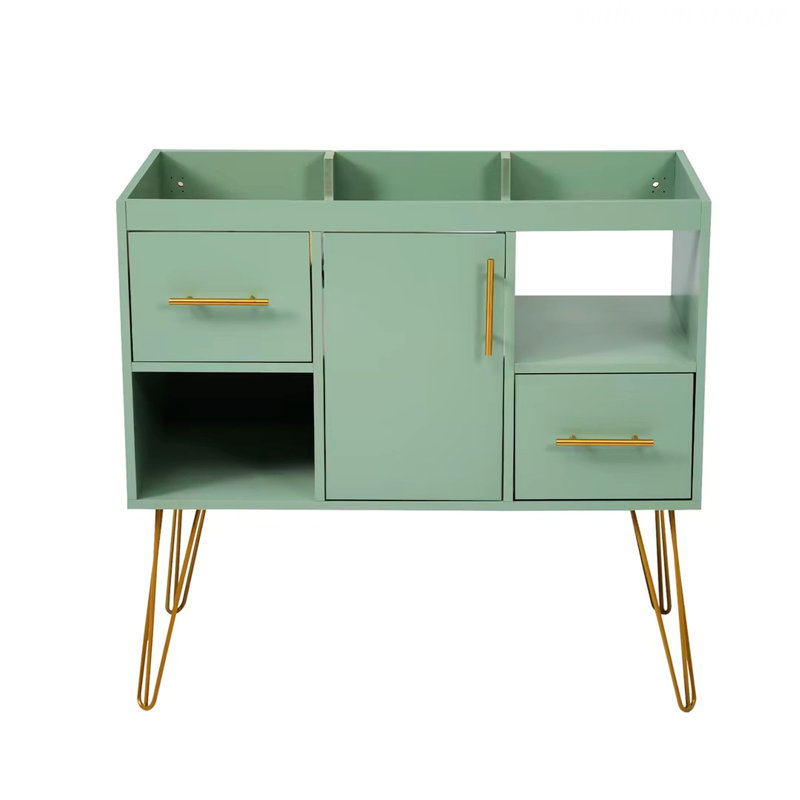 Armoire de salle de bain autoportante moderne à 2 tiroirs Modern