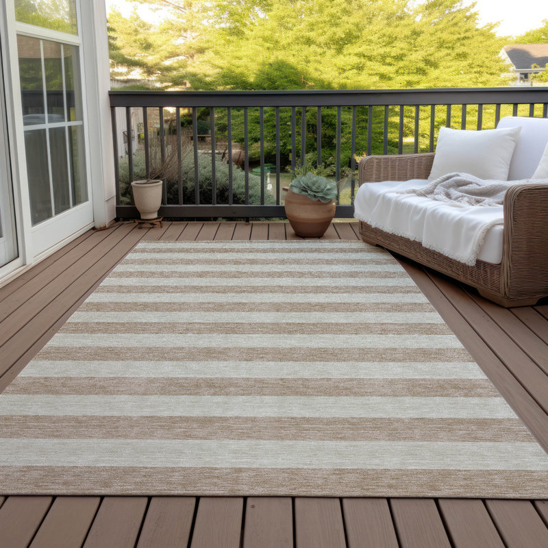 Tapis intérieur / extérieur Chrishanna, Rectangle 3 pi x 5 pi
