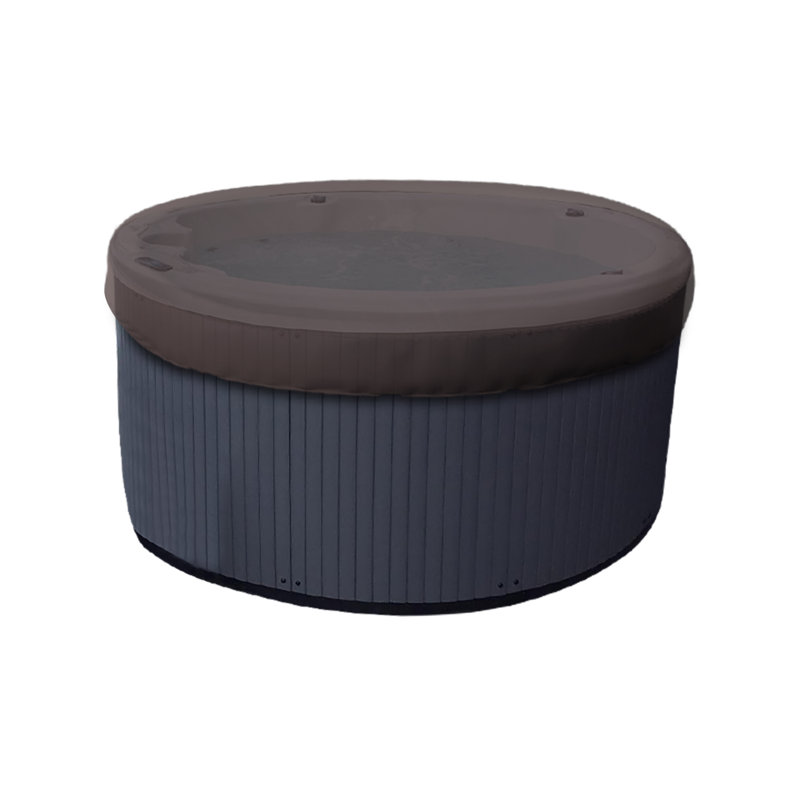 HeavyDuty Multipurpose Outdoor Round Hot Tub Cover,UV Resistant & Waterproof Spa Cover Protector, Coffee