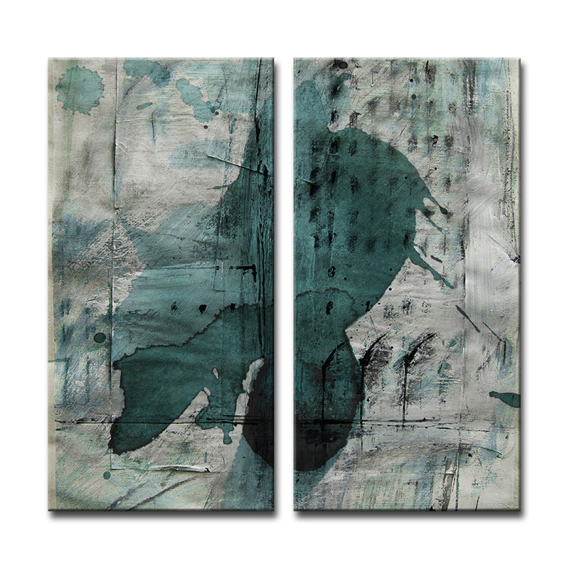« inkd xxviii », ensemble de 2 reproductions d’art sur toiles, H 24 po x l 24 po x P 1,5 po