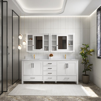 Ensemble de meuble-lavabo mural 80 po
