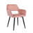 Kristina 17'' H Velvet Upholstered Metal Armchair-1805382029