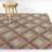 Eloise Blue/Red Modern Geometric Area Rug-109079510