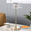 Lampe de table à DEL en forme de lotus en acrylique avec tige en cuivre doré, éclairage écoénergétique et élégant