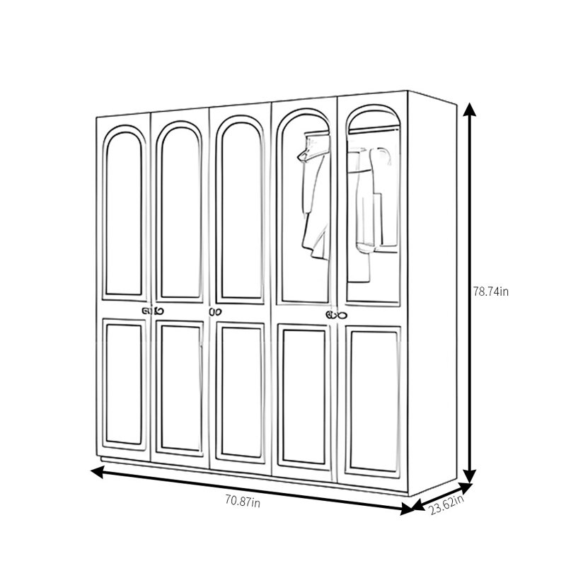 Marshallville, 79" H x 71" W x 24" D