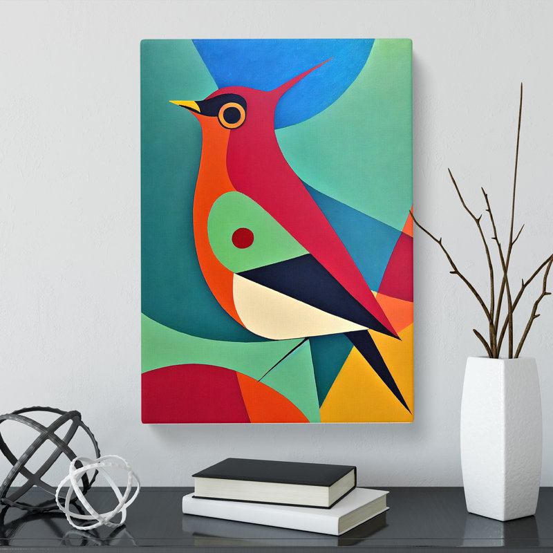 Moldenhauer Robin Bird Abstract Vol.2 - Wrapped Canvas Print, 60cm H x 40cm W x 3cm D