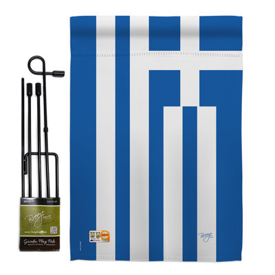 Double Sided 18.5'' H x 13'' W Polyester Flag Set